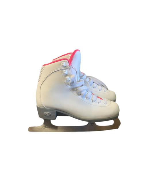 Vist Large View of Product Image Which is Used Riedell Girls Figure Skate White Junior 03