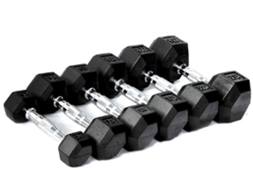 Vist Large View of Product Image Which is New 60LB RUBBER DUMBBELL