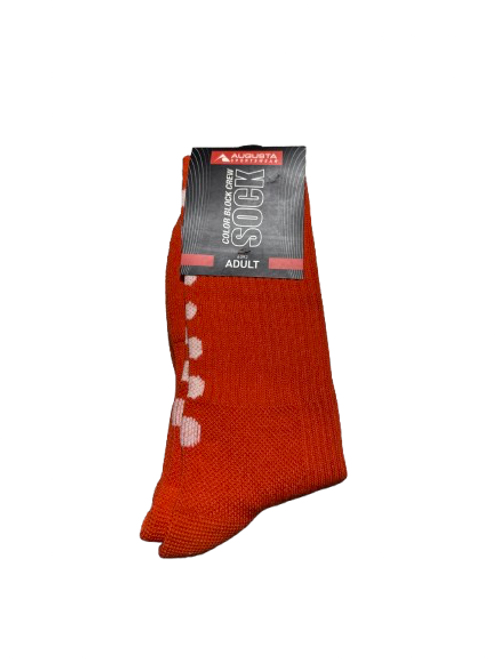Vist Large View of Product Image Which is Used Augusta COLOR BLOCK CREW SOCK Athletic Orange M/L
