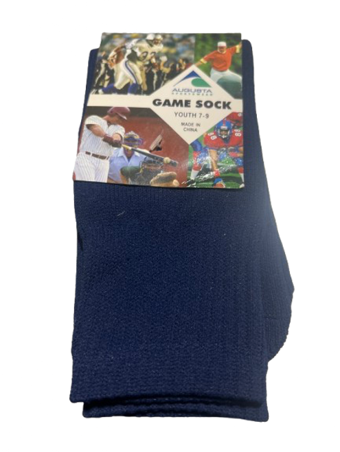 Vist Large View of Product Image Which is Used Augusta GAME SOCK Athletic Navy Blue S/M