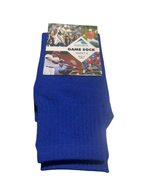 Vist Large View of Product Image Which is Used Augusta GAME SOCK Athletic Royal Blue S/M