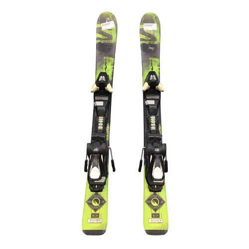 Vist Large View of Product Image Which is Used Salomon MAX Q JR Boys DH Ski/Binding Green 90 cm