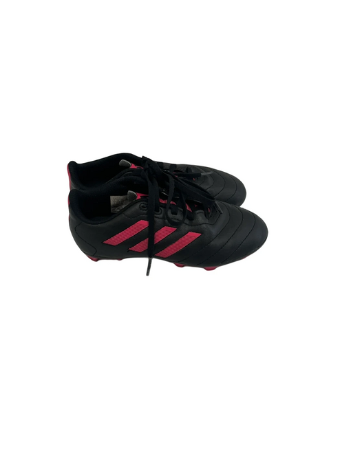 Vist Large View of Product Image Which is Used Adidas Goletto Jr 1 Black and Pink Soccer Cleats