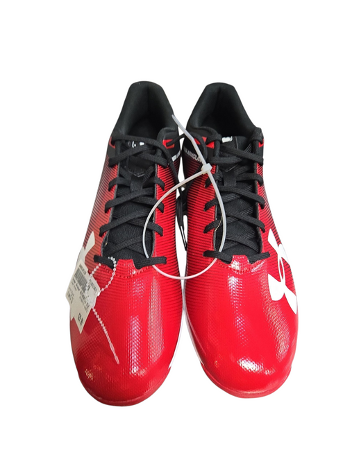Vist Large View of Product Image Which is Used Under Armour AUTHENTIC CLEATS BB/SB Cleats Red Senior 10.5