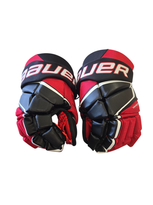 Vist Large View of Product Image Which is Used Bauer VAPOR 3X GLOVES Intermediate Gloves Red 12"