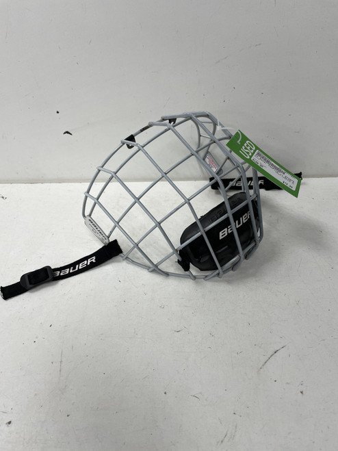 Vist Large View of Product Image Which is Used Bauer PROFILE II Hockey Wire Mask Silver SM