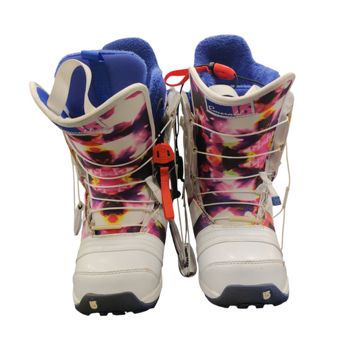 Vist Large View of Product Image Which is Used Burton EMERALD Womens Snowboard Boots White Senior 5.5