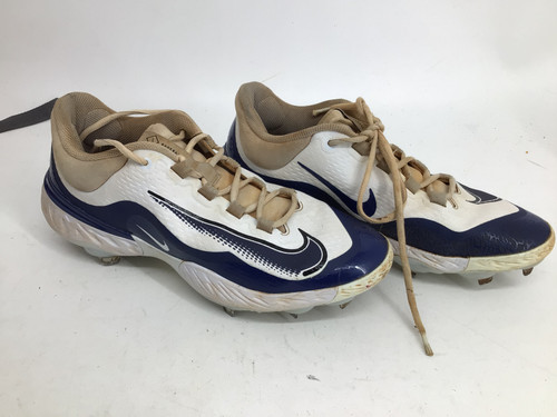 Vist Large View of Product Image Which is Used Nike ALPHA HUARACHE ELITE 4 SR 11.0 METAL BB BB/SB Cleats Navy Blue Senior 11