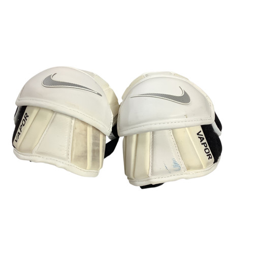 Vist Large View of Product Image Which is Used Nike VAPOR MD Lacrosse Arm Pads/Guards White MD
