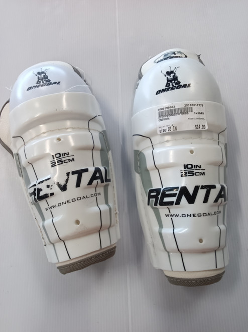 Vist Large View of Product Image Which is Used ONEGOAL Senior Shin Guards White 10"