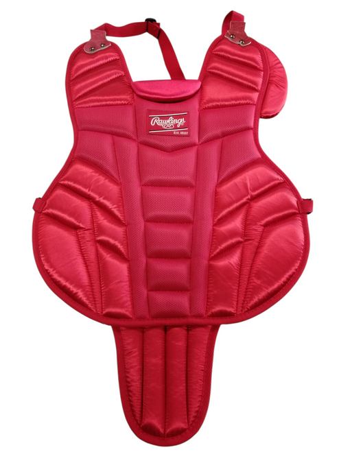 Vist Large View of Product Image Which is New Rawlings LLBP2 Catchers Chest Protector Red Intermed