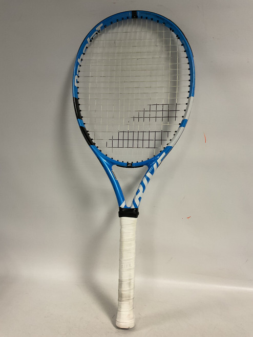 Vist Large View of Product Image Which is Used Babolat PURE DRIVE 110 2018 Adult Tennis Racquet Royal Blue 4 1/8"