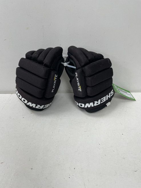 Vist Large View of Product Image Which is Used Sher-wood PLAYRITE Junior Gloves Black 10"