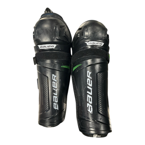 Vist Large View of Product Image Which is Used Bauer X SHINS Junior Shin Guards Black 11"