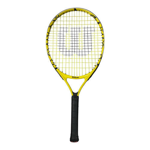 Vist Large View of Product Image Which is Used Wilson MINIONS Junior Tennis Racquet Yellow 23"