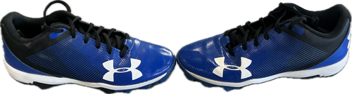Vist Large View of Product Image Which is Used Under Armour BB/SB CLEATS BB/SB Cleats Black And Royal Blue Junior 04