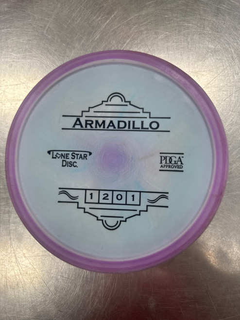 Vist Large View of Product Image Which is Used Lone Star Disc ARMADILLO Disc Golf Putter Purple