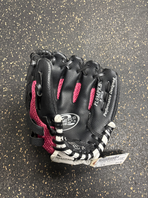 Vist Large View of Product Image Which is Used Rawlings PL9MKB RHT GLOVE BB/SB Glove RH Throw Black 9"