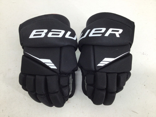 Vist Large View of Product Image Which is Used Bauer LIL SPORT JR 12 IN HOCKEY GLOVES Junior Gloves Black 12"