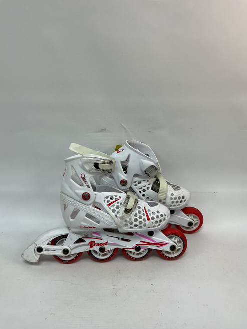 Vist Large View of Product Image Which is Used ADJUSTABLE Junior Rec Fitness Skates White Adjustable