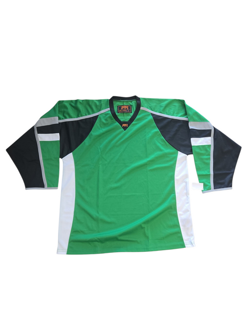 Vist Large View of Product Image Which is Used FLOW ADULT PRACTICE JERSEY Hockey Practice Jersey Green LG