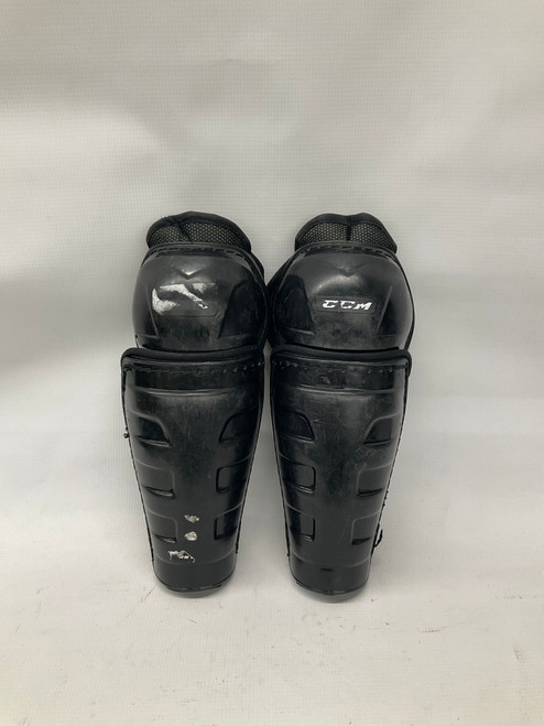 Vist Large View of Product Image Which is Used CCM 10 INCH SHIN GUARDS Youth Shin Guards Black 10"