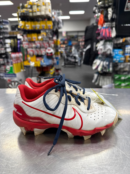 Vist Large View of Product Image Which is Used Nike DIAMOND BB/SB Cleats Red Junior 02.5