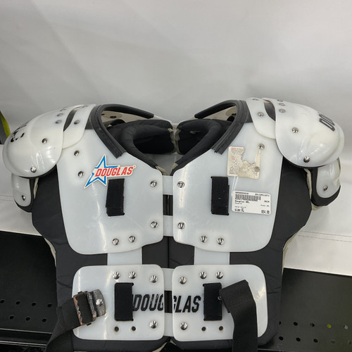 Vist Large View of Product Image Which is Used Douglas QBL FB Shoulder Pads White XL