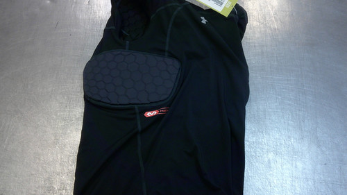 Vist Large View of Product Image Which is Used Under Armour PADDED SHIRT FB Top Adult Black MD