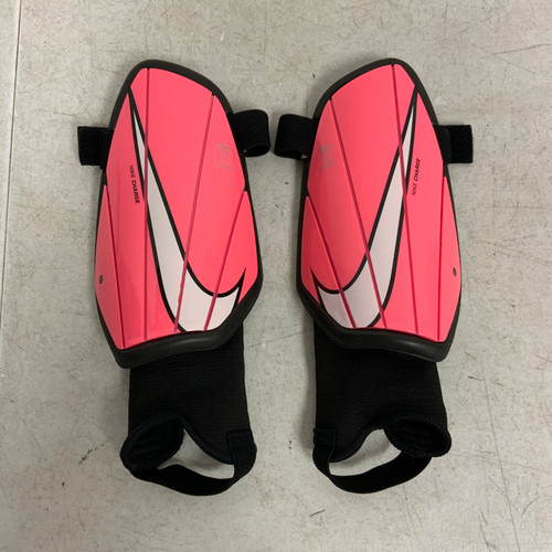 Vist Large View of Product Image Which is Used Nike Soccer Shin Guards Youth Pink LG