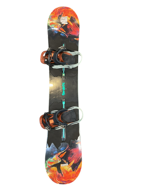 Vist Large View of Product Image Which is Used Burton SOCIALITE 142CM Mens Board/Bindings Black And Orange 142 cm