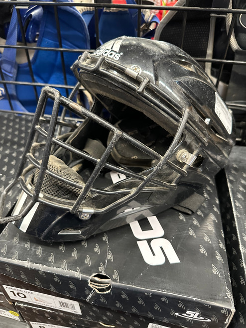 Vist Large View of Product Image Which is Used Adidas CLIMACOOL Catchers Helmet w/Mask Black MD