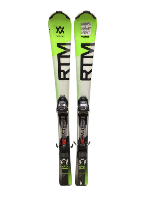Vist Large View of Product Image Which is Used Volkl RTM 8.0 Boys DH Ski/Binding Green 130 cm