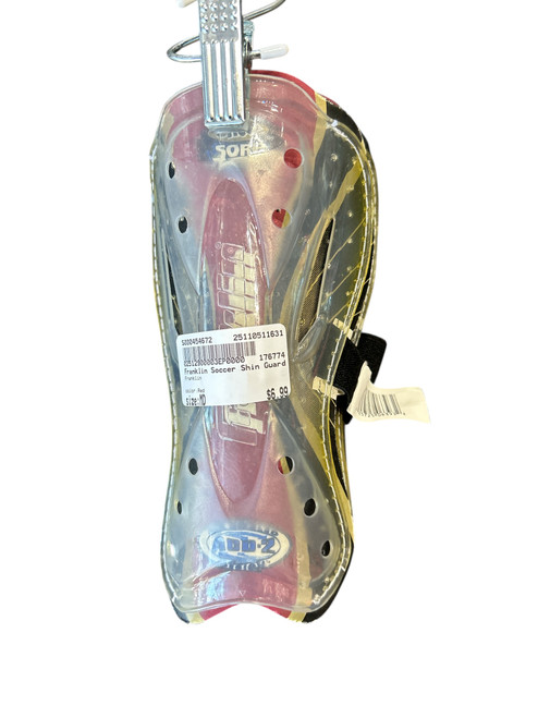 Vist Large View of Product Image Which is Used Franklin Soccer Shin Guards Adult Red MD