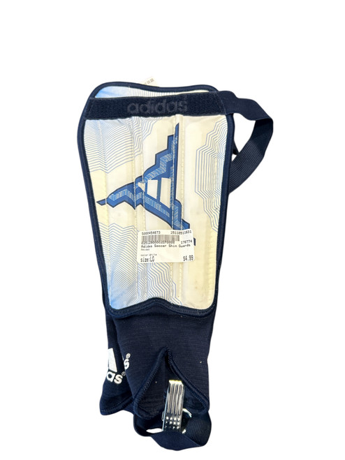 Vist Large View of Product Image Which is Used Adidas Soccer Shin Guards Adult White LG