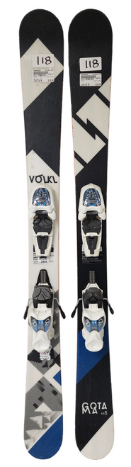 Vist Large View of Product Image Which is Used Volkl Gotama Junior Skis 118 cm with Marker Bindings