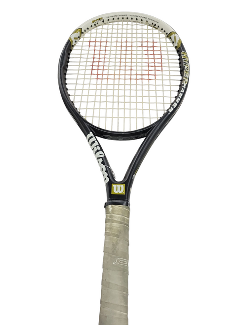 Vist Large View of Product Image Which is Used Wilson HYPER HAMMER Adult Tennis Racquet Black Unknown