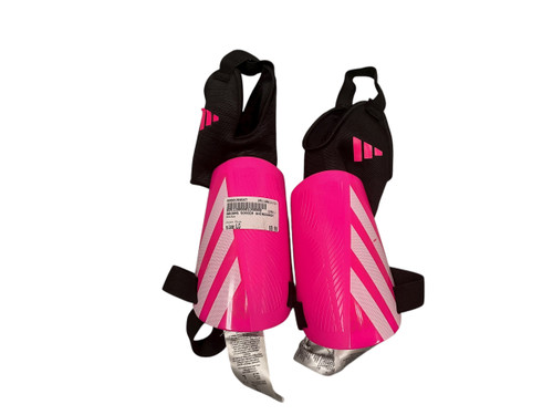 Vist Large View of Product Image Which is Used Adidas Soccer Shin Guards Adult Pink LG