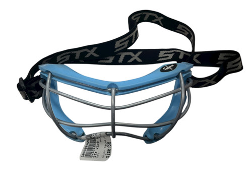 Vist Large View of Product Image Which is USED STX 2SEE LAX/FH GOGGLES Lacrosse Facial Protect Carolina Blue Senior