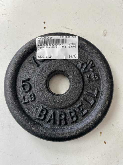 Vist Large View of Product Image Which is Used York Standard Plate (Each) 5 lb