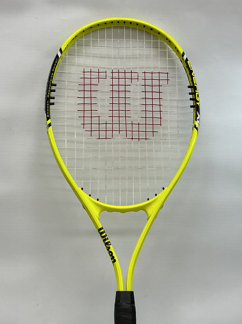 Vist Large View of Product Image Which is Used Wilson ENERGY XL Adult Tennis Racquet Yellow 4 3/8"