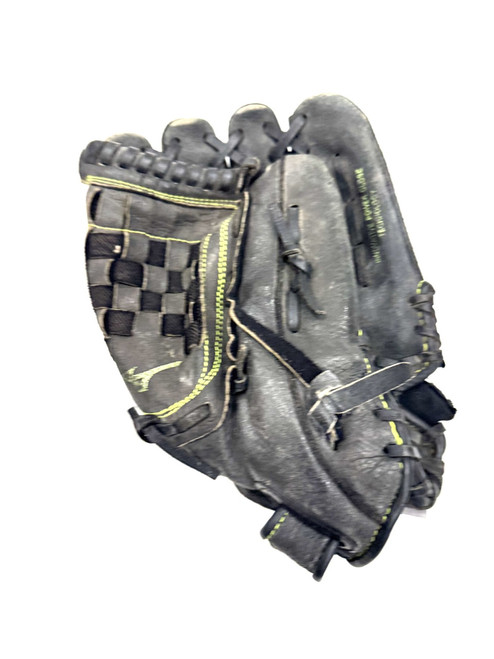 Vist Large View of Product Image Which is Used Mizuno PROSPECT RH Throw Fastpitch Gloves Black 12"
