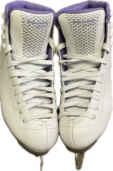 Vist Large View of Product Image Which is Used Riedell SPARKLE WomensFigure Skate White Senior 8
