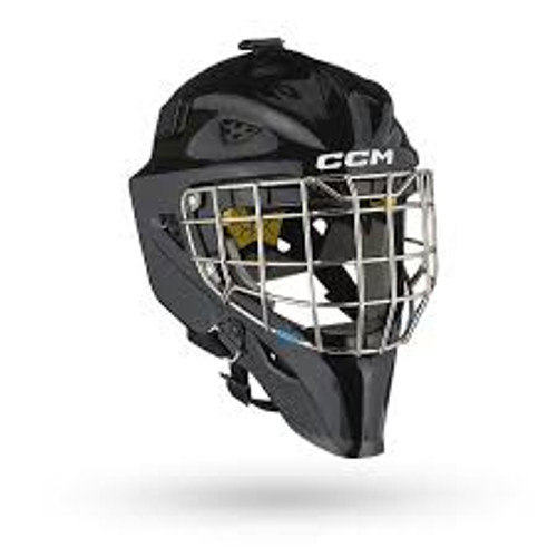 Vist Large View of Product Image Which is New CCM AXIS F5 GOALIE MASK Youth Goalie Helmet/Mask Black