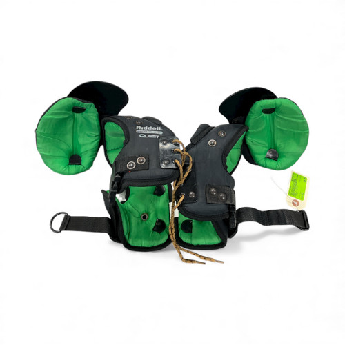 Vist Large View of Product Image Which is Used Riddell QUEST FB Shoulder Pads Black XS