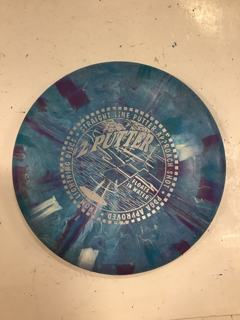 Vist Large View of Product Image Which is Used Lightning 2 PUTTER Disc Golf Putter Royal Blue 170g