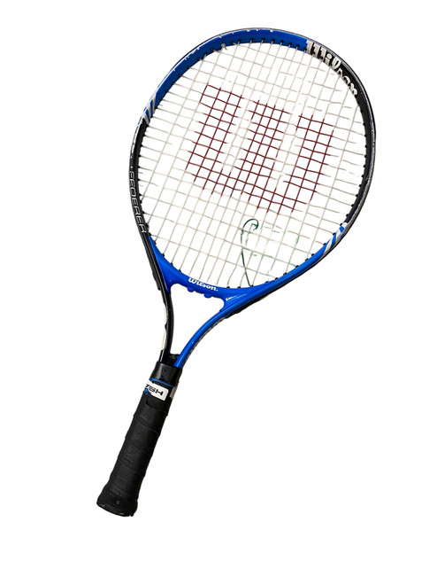 Vist Large View of Product Image Which is Used Wilson FEDERER Junior Tennis Racquet Black 23"