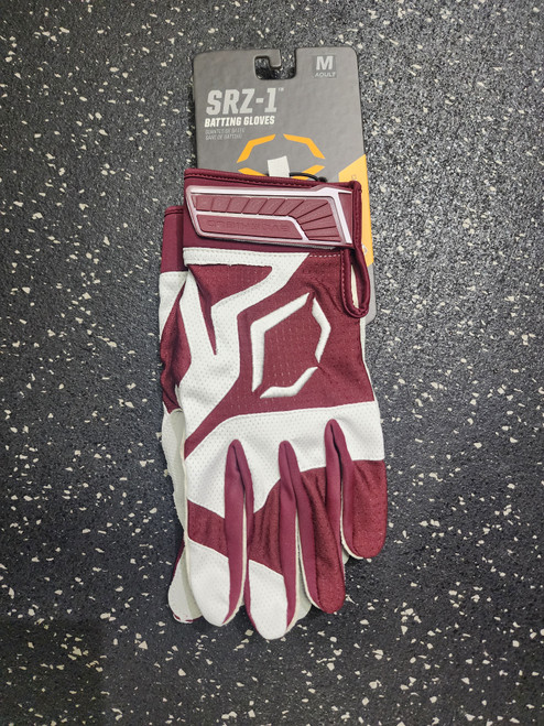 Vist Large View of Product Image Which is New Evoshield SRZ 1 BATTING GLOVE BB/SB Batting Gloves Black MD