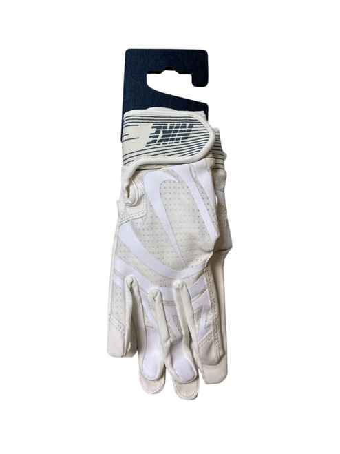 Vist Large View of Product Image Which is Used Nike ALPHA HUARACHE EDGE BB/SB Batting Gloves White SM