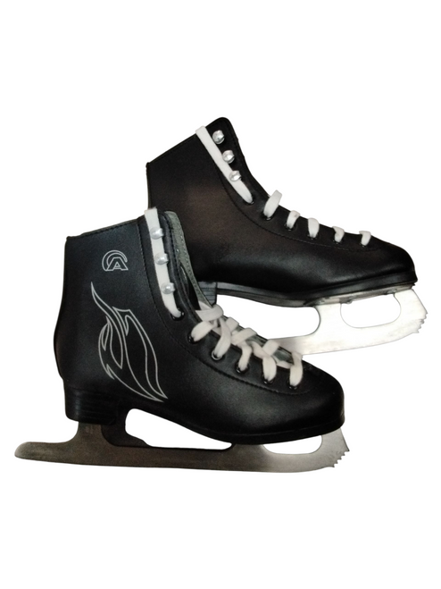 Vist Large View of Product Image Which is Used Lake Placid LP 200 Boys Figure Skate Black Junior 01
